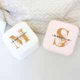 Personalized Jewelry Box Name Travel Jewellery Case Bridesmaid Proposal