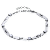Personalized CZ Crystal Bracelet for Women Custom Name Bangle