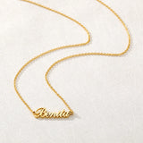 Personalized Name Necklace Chain Font Pendant for Women Men