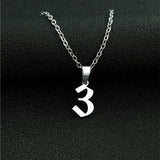 Personalized Gothic Number Necklace for Women Stainless Steel Choker