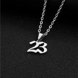 Personalized Gothic Number Necklace for Women Stainless Steel Choker