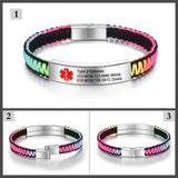 Custom Engraved Diabetes Bracelet for Men Women