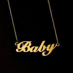 Personalized Stainless Steel Name Charm Necklace