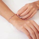 Personalized Three Name Bracelet Stainless Steel Dainty Letter Bracelet