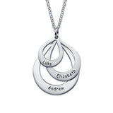 Water Drop Family Name Necklaces Stainless Steel Necklaces & Pendants