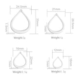 Water Drop Family Name Necklaces Stainless Steel Necklaces & Pendants