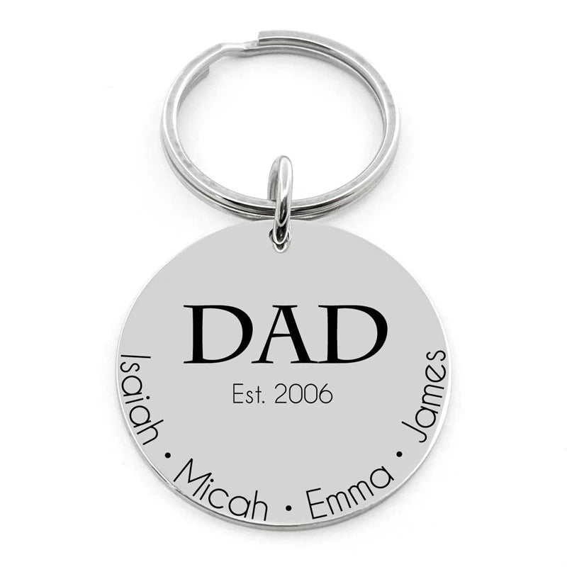 Customized Key Chain Gift for Dad Grandpa
