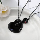 Personalized Key & Heart Necklace Sets for Couples