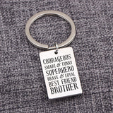 Courageous Personalized Superhero Keychain