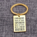 Courageous Personalized Superhero Keychain