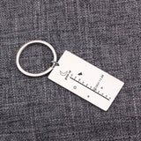 Personalized Baby Height Date Record Keychain