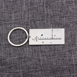 Personalized Baby Height Date Record Keychain