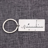 Personalized Baby Height Date Record Keychain