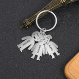 Personalized Keychain Name Boy Girl Child Family Stainless Steel Key Ring