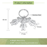 Personalized Keychain Name Boy Girl Child Family Stainless Steel Key Ring