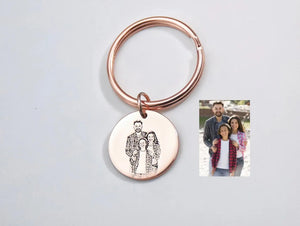 Custom Photo Keychain - Anniversary Gift, Personalized Key Ring