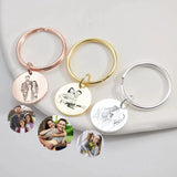 Custom Photo Keychain - Anniversary Gift, Personalized Key Ring