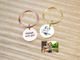 Custom Photo Keychain - Anniversary Gift, Personalized Key Ring