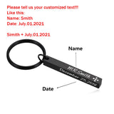 Custom Engraved 3D Rectangle Keychain Key Ring