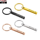 Custom Engraved 3D Rectangle Keychain Key Ring