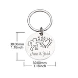 Personalized Couple Key Chains Boyfriend Girlfriend Anniversary Key Chain