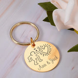 Personalized Couple Key Chains Boyfriend Girlfriend Anniversary Key Chain