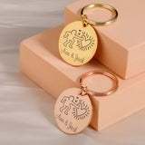 Personalized Couple Key Chains Boyfriend Girlfriend Anniversary Key Chain