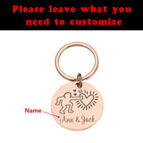 Personalized Couple Key Chains Boyfriend Girlfriend Anniversary Key Chain