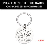Personalized Couple Key Chains Boyfriend Girlfriend Anniversary Key Chain