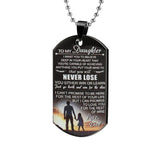 Daughter Gift From Dad Mom Stainless Steel Keychain Love Dad Mom Charm
