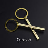 Custom Engraved Letters Keychain for Car Keys