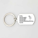 Personalized Couples Keychain Bag Charms Car Key Tag Holder Gift