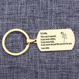 Personalized Couples Keychain Bag Charms Car Key Tag Holder Gift