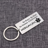 Nurse Engraved Keychain Be Brave Be Bold Be Badass Pendant Bag Charm