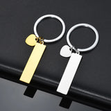 Personalized Engraved Keychain for Couples Men