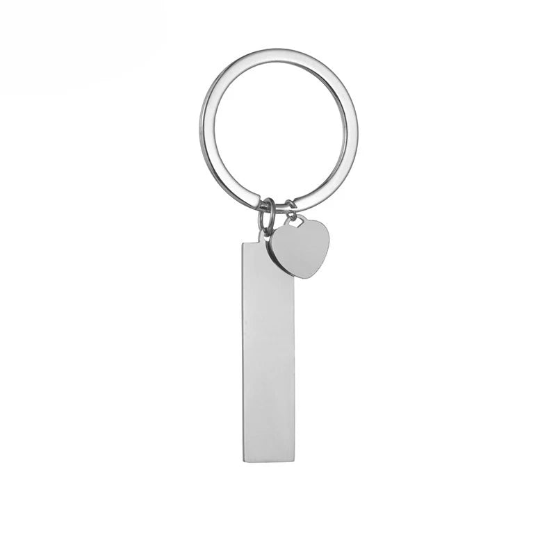 Personalized Engraved Keychain for Couples Men