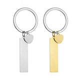 Personalized Engraved Keychain for Couples Men