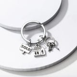 House Real Estate Broker Keychain, Keys House Pendant Alloy Jewelry