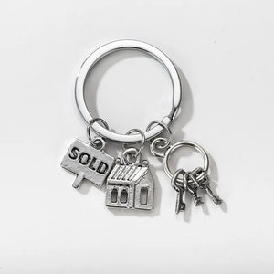 House Real Estate Broker Keychain, Keys House Pendant Alloy Jewelry
