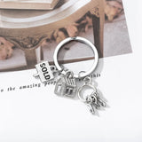 House Real Estate Broker Keychain, Keys House Pendant Alloy Jewelry