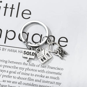 House Real Estate Broker Keychain, Keys House Pendant Alloy Jewelry