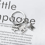 House Real Estate Broker Keychain, Keys House Pendant Alloy Jewelry