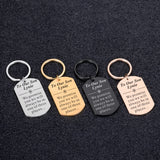 Personalized Parents To Son Birthday Gift Keychain