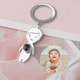 Personalized Dolls Pendants Keychain - Photo Name Projection Memory Key Chain