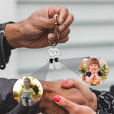 Personalized Dolls Pendants Keychain - Photo Name Projection Memory Key Chain