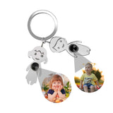 Personalized Dolls Pendants Keychain - Photo Name Projection Memory Key Chain