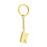 Personalized Envelope Wallet Key Chain Stainless Steel Jewelry Gift