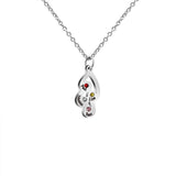 Personalized Kids Names Necklace Birthstone Necklace Stainless Steel Necklace