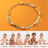 Personalized Kids Bracelet oval beads bar Jewelry for Mothers