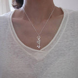 Personalized Any Name Vertical Pendant Necklaces Stainless Steel